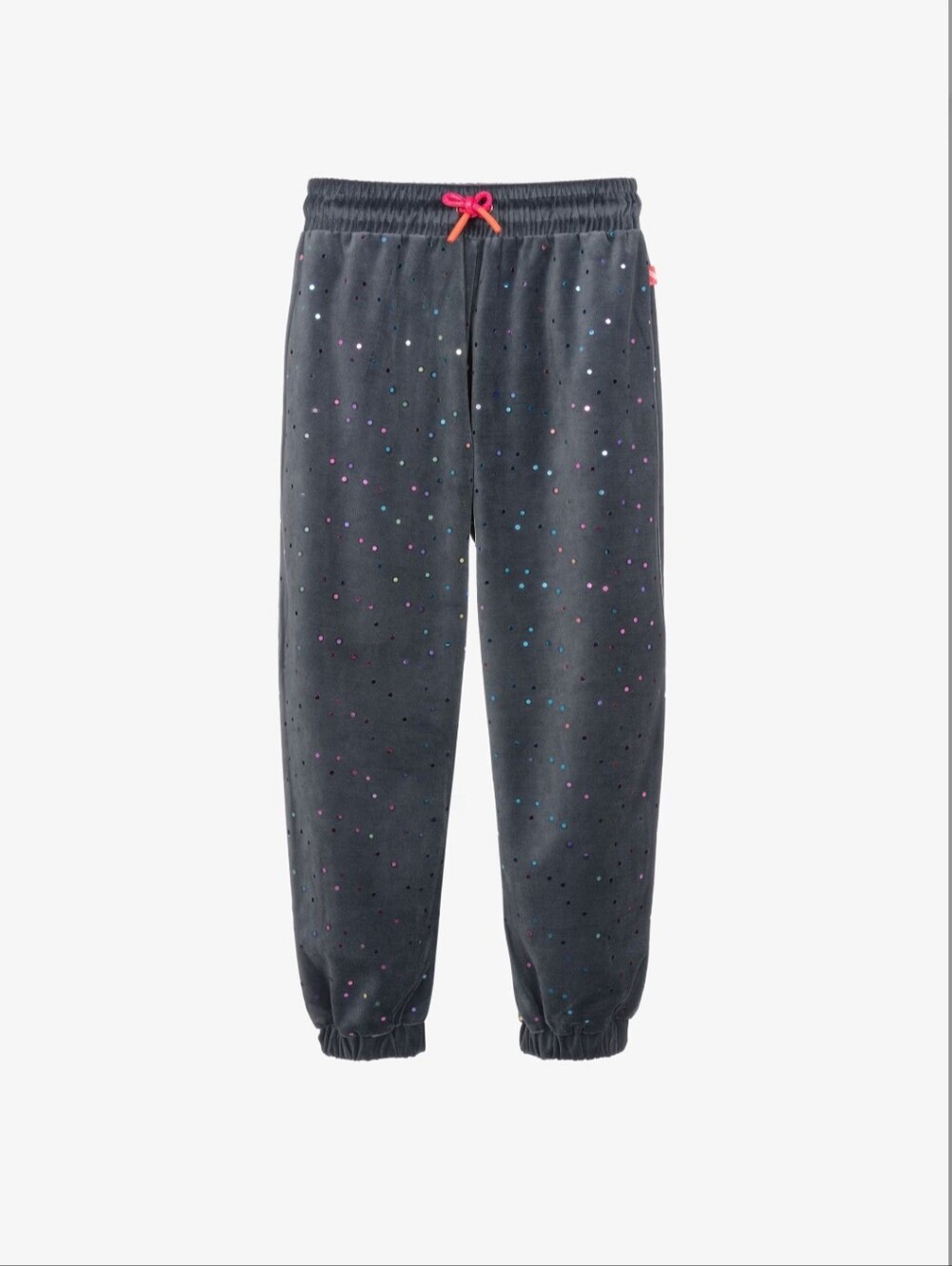 Billieblush Girl's Grey Velour Sparkly Joggers With Dot Sequins Size 6 EU